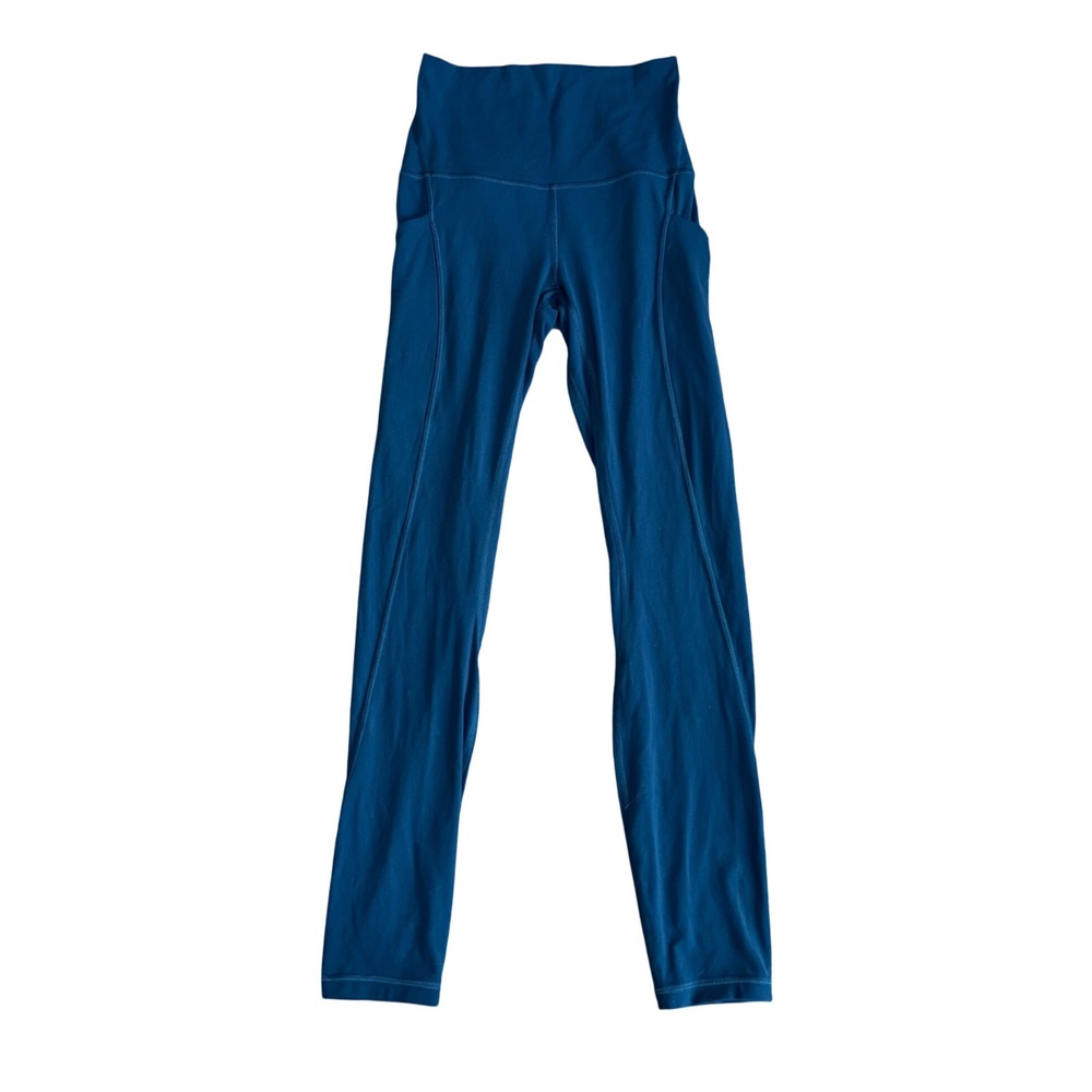 Lululemon Align High-Rise Pant with Pockets Women Size 2 Teal Excellent 25"